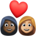 Facebook上的情侣: 女人女人较深肤色中等-浅肤色emoji表情