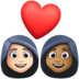 Facebook上的情侣: 女人女人较浅肤色中等-深肤色emoji表情