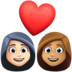 Facebook上的情侣: 女人女人较浅肤色中等肤色emoji表情