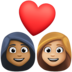 Facebook上的情侣: 女人女人中等-深肤色中等-浅肤色emoji表情