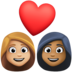 Facebook上的情侣: 女人女人中等-浅肤色中等-深肤色emoji表情