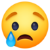 Facebook上的哭泣的脸emoji表情
