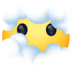 Facebook上的云中的脸-迷茫emoji表情