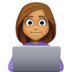 Facebook上的女工程师：中等肤色emoji表情