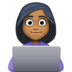 Facebook上的女工程师：中黑肤色emoji表情