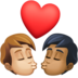 Facebook上的亲吻: 男人男人中等-浅肤色中等-深肤色emoji表情