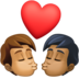 Facebook上的亲吻: 成人成人中等肤色中等-深肤色emoji表情