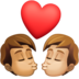 Facebook上的亲吻: 成人成人中等肤色中等-浅肤色emoji表情