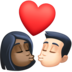 Facebook上的亲吻: 女人男人较深肤色较浅肤色emoji表情