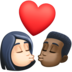 Facebook上的亲吻: 女人男人较浅肤色较深肤色emoji表情