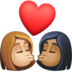 Facebook上的亲吻: 女人女人中等-浅肤色中等-深肤色emoji表情