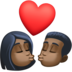 Facebook上的亲吻: 较深肤色emoji表情
