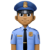 Facebook上的男警官：中黑肤色emoji表情