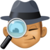 Facebook上的男侦探：中等肤色emoji表情