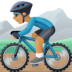 Facebook上的山地自行车：中等肤色emoji表情