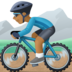 Facebook上的山地自行车：中等深色肤色emoji表情