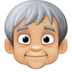 Facebook上的老年人：中浅肤色emoji表情