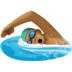 Facebook上的游泳者：中黑肤色emoji表情