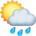 Facebook上的雨云背后的太阳emoji表情