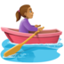 Facebook上的女子划艇：中等肤色emoji表情