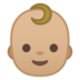安卓系统里的婴儿：中等浅肤色emoji表情