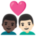 安卓系统里的情侣: 男人男人较深肤色较浅肤色emoji表情