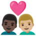 安卓系统里的情侣: 男人男人较深肤色中等-浅肤色emoji表情
