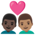 安卓系统里的情侣: 男人男人较深肤色中等肤色emoji表情