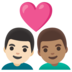 安卓系统里的情侣: 男人男人较浅肤色中等肤色emoji表情