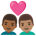安卓系统里的情侣: 男人男人中等-深肤色中等肤色emoji表情