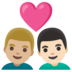 安卓系统里的情侣: 男人男人中等-浅肤色较浅肤色emoji表情