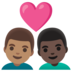 安卓系统里的情侣: 男人男人中等肤色较深肤色emoji表情