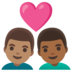 安卓系统里的情侣: 男人男人中等肤色中等-深肤色emoji表情