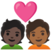 安卓系统里的情侣: 成人成人较深肤色中等-深肤色emoji表情
