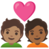安卓系统里的情侣: 成人成人中等肤色中等-深肤色emoji表情
