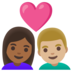 安卓系统里的情侣: 女人男人中等-深肤色中等-浅肤色emoji表情