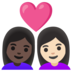 安卓系统里的情侣: 女人女人较深肤色较浅肤色emoji表情