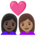 安卓系统里的情侣: 女人女人较深肤色中等肤色emoji表情