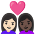 安卓系统里的情侣: 女人女人较浅肤色较深肤色emoji表情