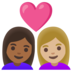 安卓系统里的情侣: 女人女人中等-深肤色中等-浅肤色emoji表情