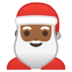 安卓系统里的圣诞老人：中黑肤色emoji表情