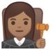 安卓系统里的女法官：中等肤色emoji表情