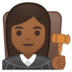 安卓系统里的女法官：中黑肤色emoji表情