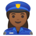安卓系统里的女警官：中黑肤色emoji表情