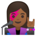 安卓系统里的女歌手：中黑肤色emoji表情