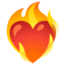 安卓系统里的燃烧的心-火上之心emoji表情