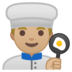 安卓系统里的男厨师：中浅肤色emoji表情