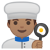 安卓系统里的男厨师：中等肤色emoji表情