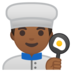安卓系统里的男厨师：中黑肤色emoji表情