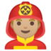 安卓系统里的男消防员：中浅肤色emoji表情